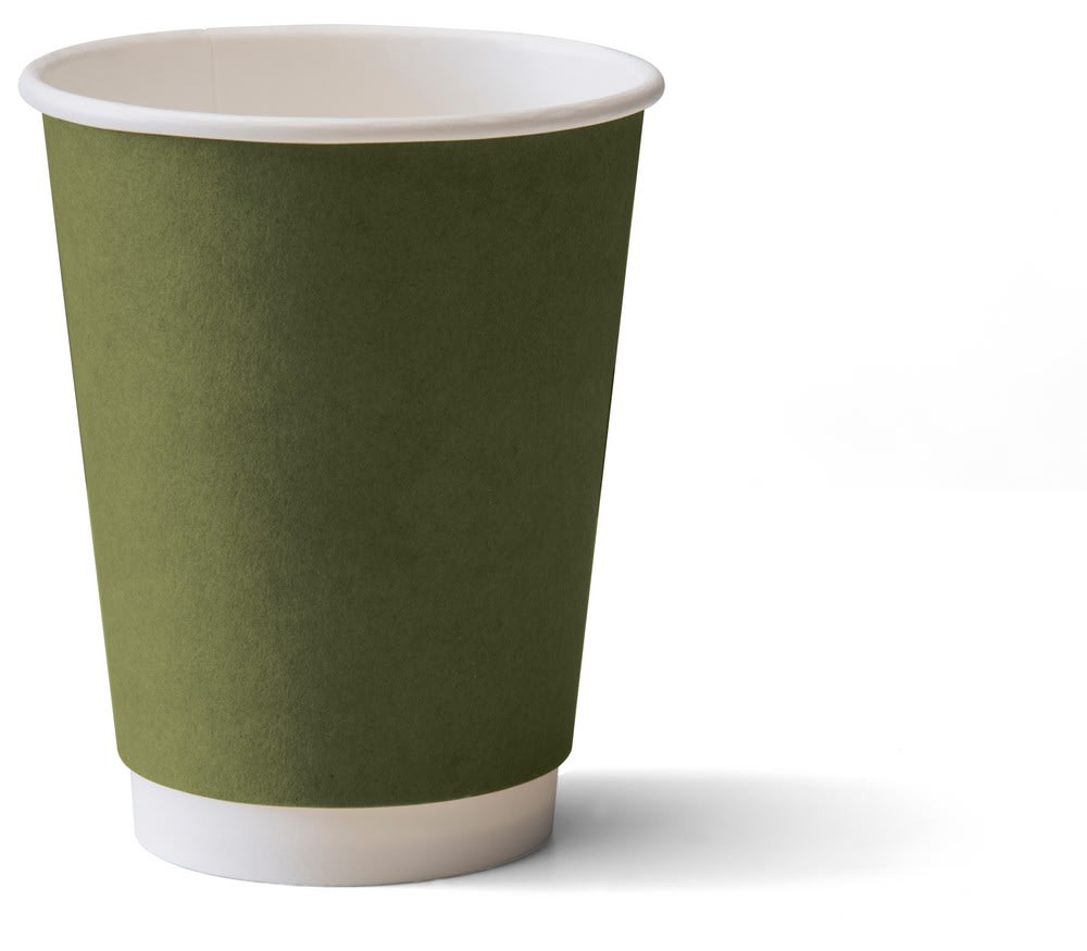 GuestSupply US | Jungle Double Wall Green Paper Cup, 8oz